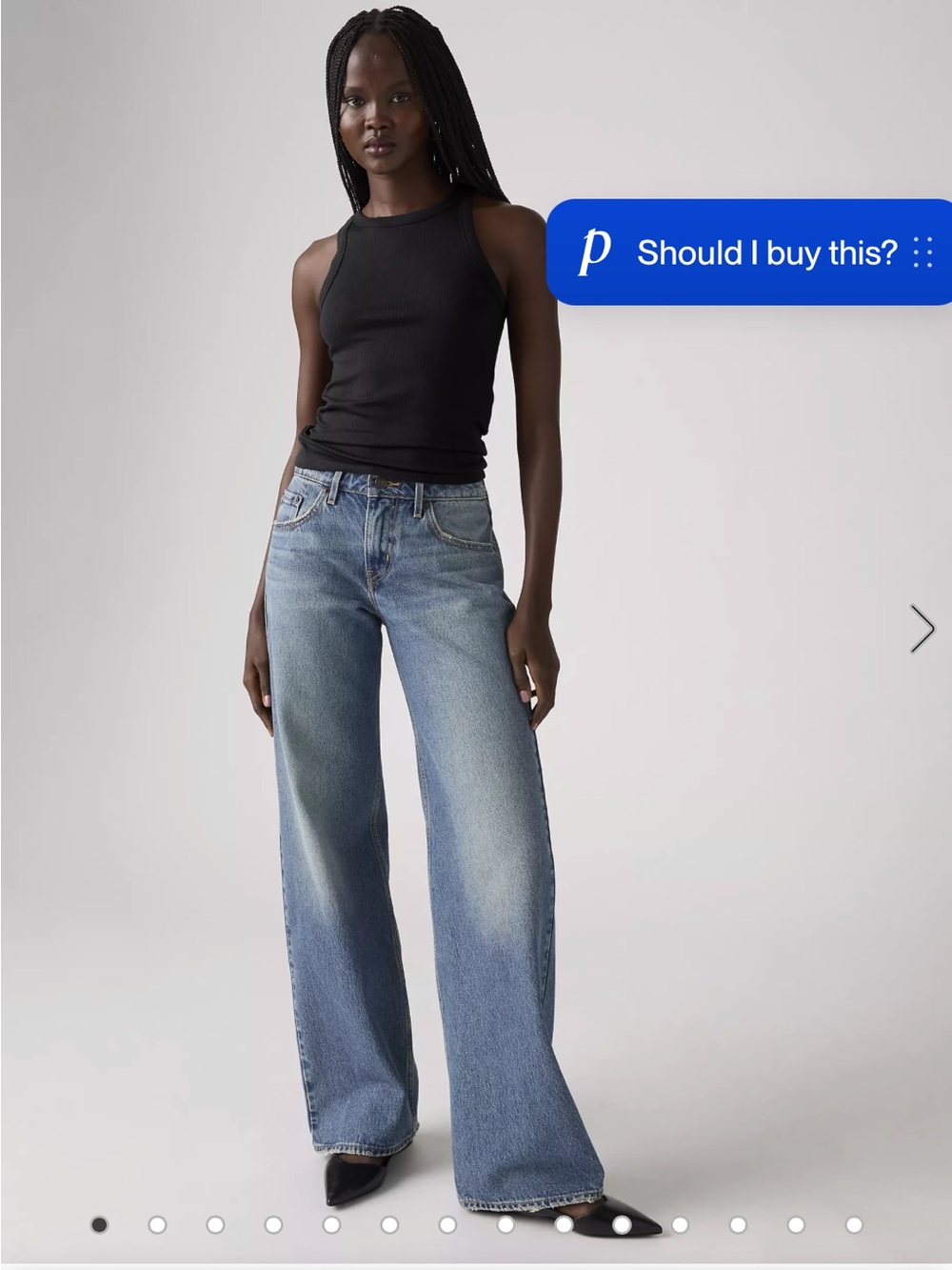 Levi's Light Blue Wide-Leg Jeans